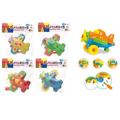 Конструктор 899-12 Самолет с отверткой в пак. - фото 56827043