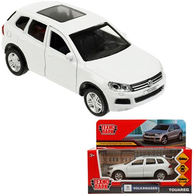 Модель TOUAREG-12-WH VOLKSWAGEN TOUAREG 12 см, двери, багаж, инерц, белый Технопарк в кор. - фото 57289412