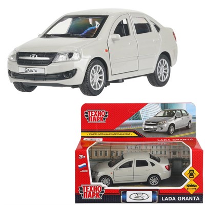 Модель GRANTA-12-SR LADA Granta 11,5 см, двери, инерц, серебристый Технопарк - фото 57289497