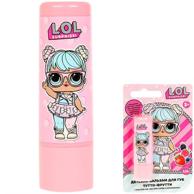 Бальзам для губ ЛОЛ 3,34 гр тутти-фрутти Заботливая мама 112333-LL - фото 57406422