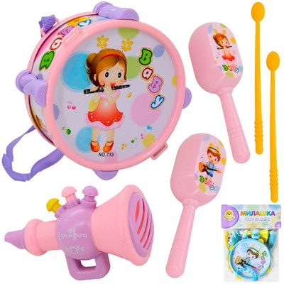 Набор музыкальных инструментов Levatoys YS733A-72 в пак. - фото 58176789