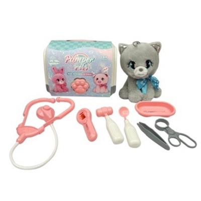 Игровой набор 939-50E Ветеринар Котенок в переноске - фото 58954002