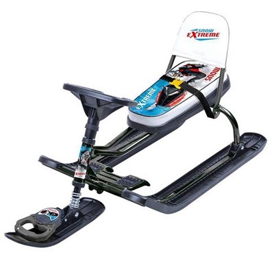 Снегокат Тимка спорт со спинкой 4-1 Nika Kids гонки черный каркас /Ника/ - фото 59064959