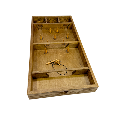 Настольная игра из дерева Боулинг с волчком L - фото 59065919