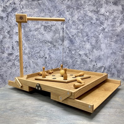 Настольная игра из дерева Мини-боулинг Премиум M - фото 59066085