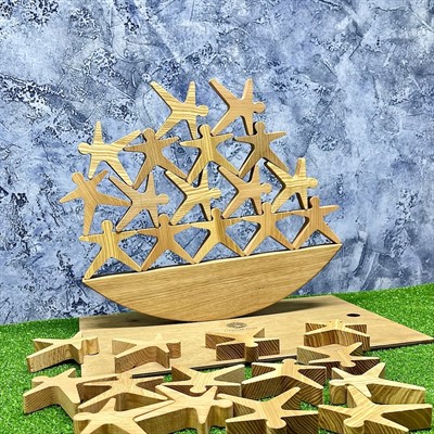 Настольная игра из дерева Акробаты в коробке S - фото 59066275