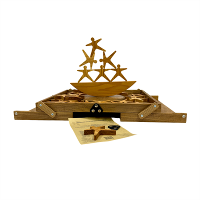 Настольная игра из дерева Акробаты в коробке М - фото 59066346