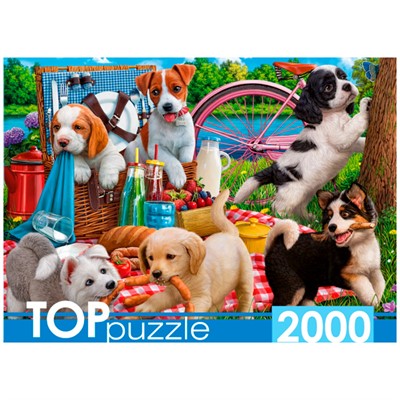 Пазл 2000 Щенки на пикнике П2000-0741 - фото 59177797