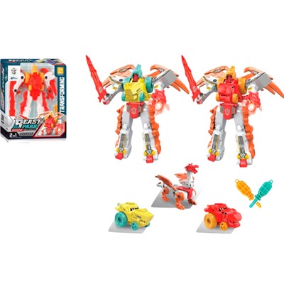 Конструктор 789-55B 2 в 1 машина/дракон в кор. - фото 59177805