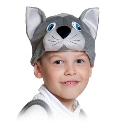 Маска Котик серый К 4078 - фото 59630219