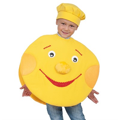 Карнавальный костюм Колобок теремок р.98-128 /ткань-плюш/ - фото 59630226