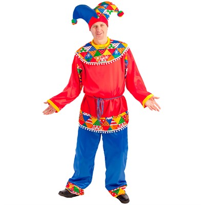 Карнавальный костюм Петрушка 176-56 /текстиль/Пуговка/ - фото 59630231