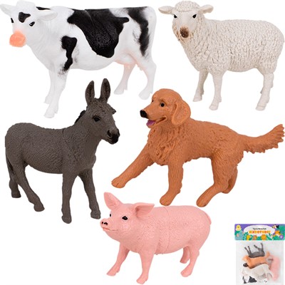 Набор животных Levatoys MK2205-12 Домашние в пак. - фото 59736305