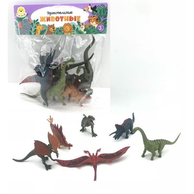 Набор динозавров Levatoys MK2202-10 в пак. - фото 59736310