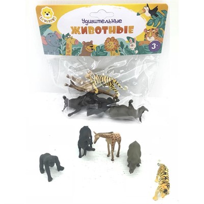 Набор животных Levatoys MK2207-12A Сафари в пак. - фото 59736336