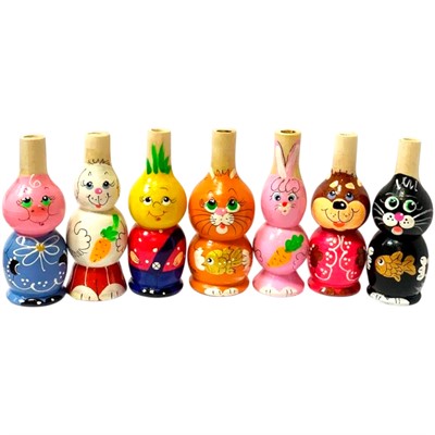 Деревянный Свисток детский малый в ассортименте СВД01 - фото 59955651