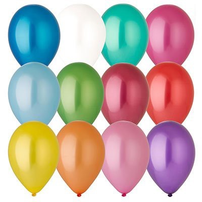 Шар 12" Металлик ассорти 100 шт /цена упак/ - фото 60033605