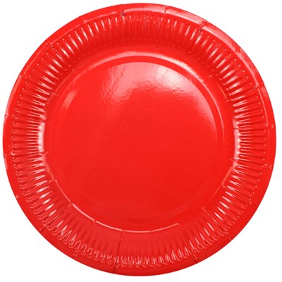 Тарелка бумажная ламинированная Red 18см 6шт 6056643 - фото 60515299