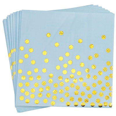 Салфетки бумажные с тиснением Стильный голубой 33 см,20 шт ФЛ-2819 - фото 60515305