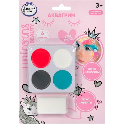 Набор для творчества Аквагрим набор 4 цвета МУЛЬТИ АРТ AFP4-113932 - фото 60515312