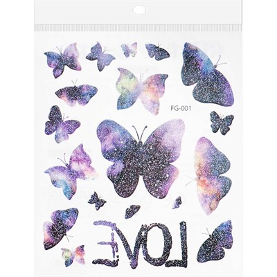 Татуировка-наклейка с блестками ТА-3349 - фото 60515325