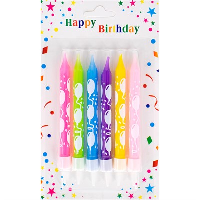 Свеча для торта 6 шт. 8 см FG240525059L - фото 60515331