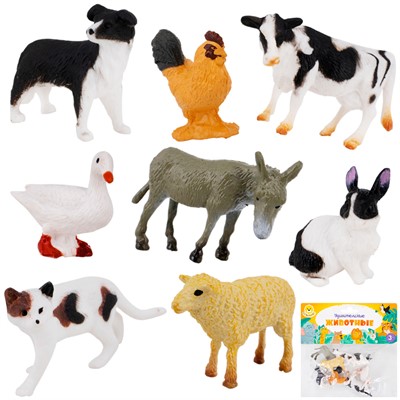 Набор животных Levatoys MK2205-12A Домашние в пак. - фото 60515352