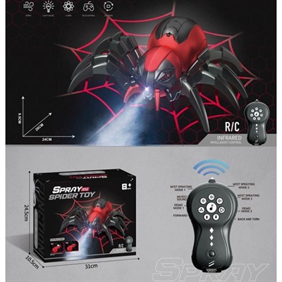 Паук на радиоуправлении 128A-59 черный в коробке - фото 60515419