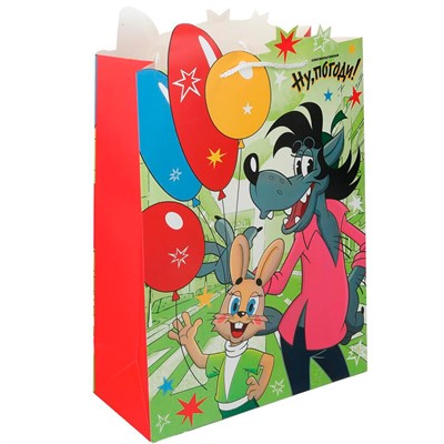 Пакет Чудо праздник креативный xl Союзмультфильм Ну-погоди! PXL-130093-NP - фото 60617921