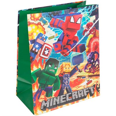 Пакет Чудо праздник матовый l Супергерои+пиксели PL-132567-MR - фото 60617937