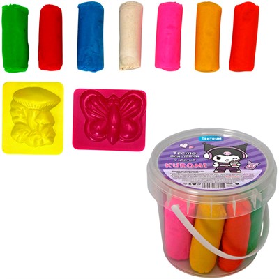 Набор для творчества Тесто для лепки 7цв. 2 формочки Куроми 77941 - фото 60726830