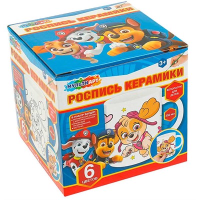 Набор для творчества Кружка для росписи 6 цв. Суперщенки МУЛЬТИ АРТ MUG-MAPP - фото 60836359