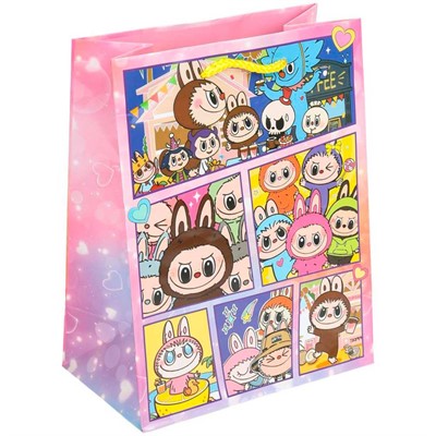 Пакет Чудо праздник m 18*23*10 см Веселый монстрик PM-139942-LB - фото 60837051