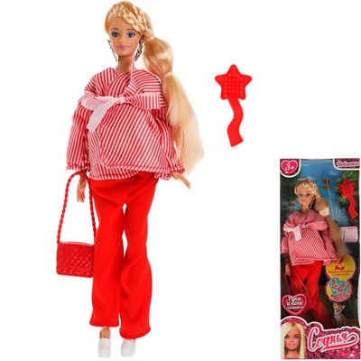 Кукла Карапуз 66001B2-BF7-S-BB София 29см беременная двойней, руки и ноги сгибаются /24/ - фото 60945645