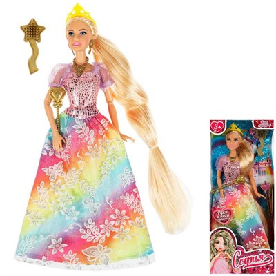 Кукла Карапуз 66001P-LH4-S-BB София 29 см руки и ноги сгиб, акс Принцесса - фото 60946059