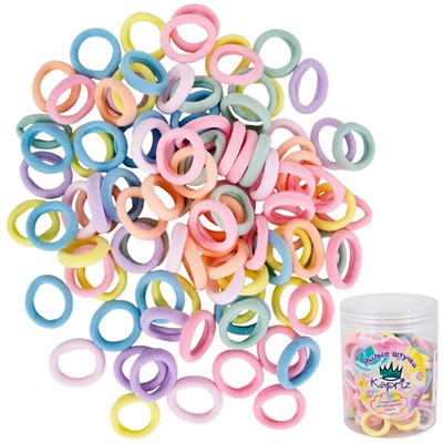 Набор резинок для волос FG250327776C в банке Miss Kapriz 97 шт в упак. цветные - фото 62411914