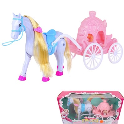 Карета 686-755 для куклы, с лошадью в коробке - фото 62518455