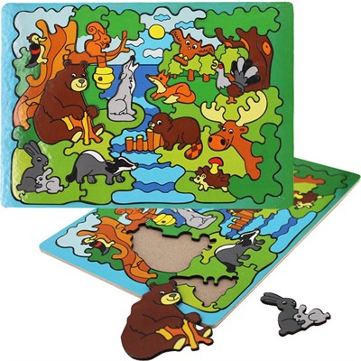 Деревянный пазл Лесные Животные /Арбо/ - фото 62524581