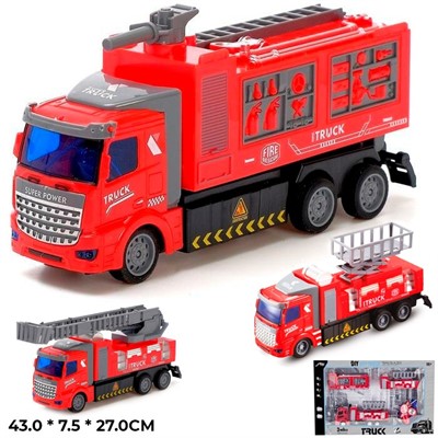 Набор машин 214-2 Пожарные со съемными платформами в коробке - фото 62590995