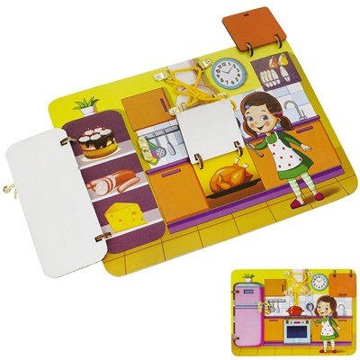 Деревянный Бизиборд Мамина помощница БП-00000352 / Арбо / - фото 62591582