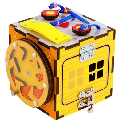 Деревянная развивающая игра Бизи-кубик IG0290 - фото 62613485