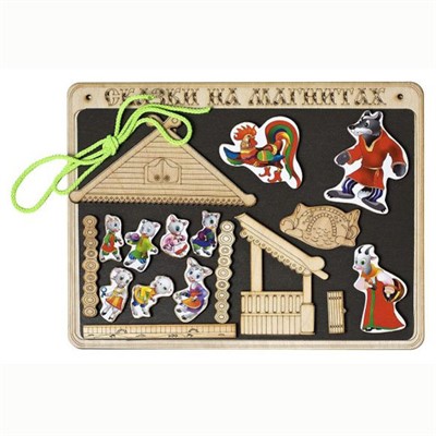 Деревянная сказка на магнитах Волк и семеро козлят К-0543/7 - фото 62660394