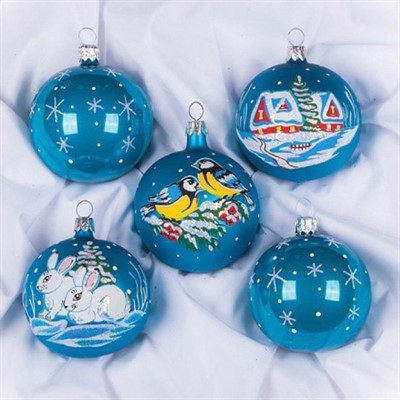 Елочный набор 60мм Стужа 5шт С1230 - фото 62728940