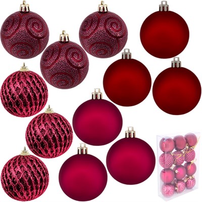 Елочный набор Шары бордо 6cm 12шт в кор. FG240517124M - фото 62734868