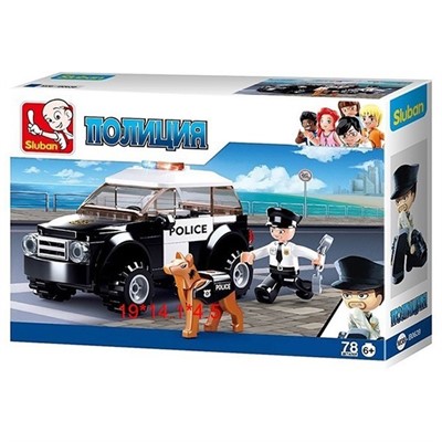 Конструктор Полиция 38-0639 Машина в коробке - фото 62739373