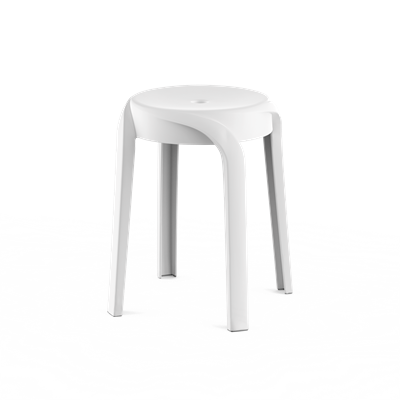 Табурет ECLER (белый) PP0006W  (от 12 шт) - фото 62753307