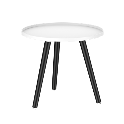 Стол журнальный TALVI белый (черные ножки) 1шт. PP0016WB  (от 12 шт) - фото 62753958