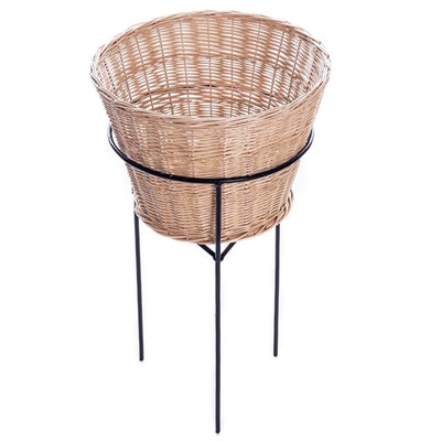 Плетеная корзина на стойке 35*60 см - фото 62754142