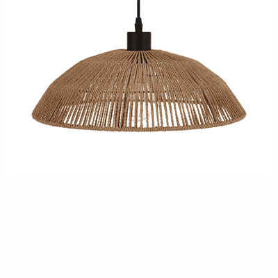 Плетеный абажур из бумажного шнура 39*13 см - фото 62754662