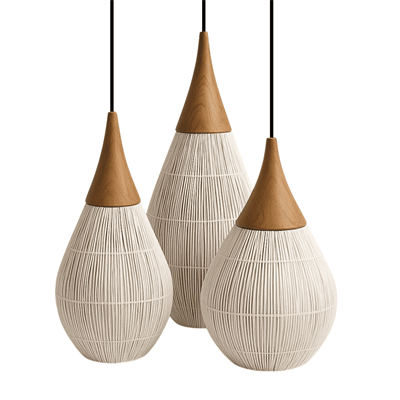 Плетеный абажур из ротанга 25*55 см - фото 62754665